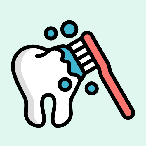 Escovando os dentes